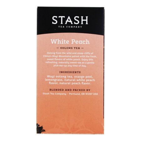 Chá Pêssego Branco Oolong - 18 Saquinhos de Chá Stash Tea - Imagem 2