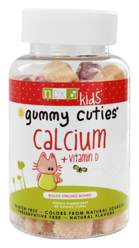 Gummy Cuties Cálcio Com Vitamina D Para Crianças - 60 Gummies Natural Dynamix