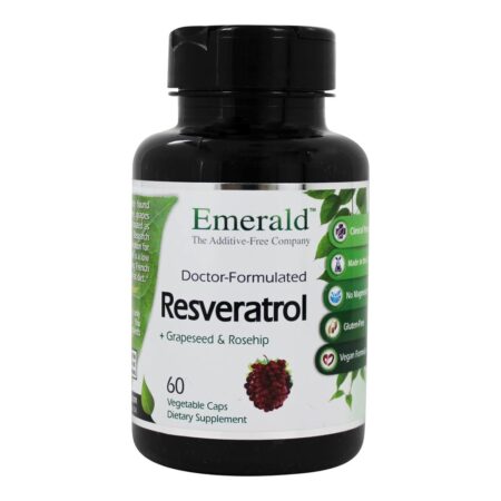 Respiratrol Trans-Resveratrol Hi-Potência Padronizada 250 mg. - 60 Cápsulas Vegetarianas Anteriormente FruitrientsXEmerald Labs