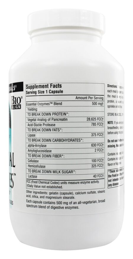 Enzimas Essenciais Diárias 500 mg. - Cápsulas 360 Source Naturals - Image 2