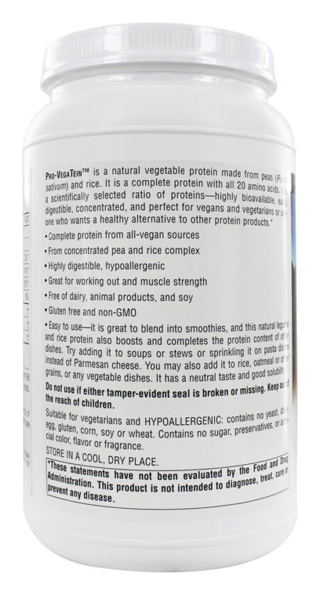 Proteína Vegan Completa Pró-VegaTein em Pó - 32 oz. Source Naturals - Image 3