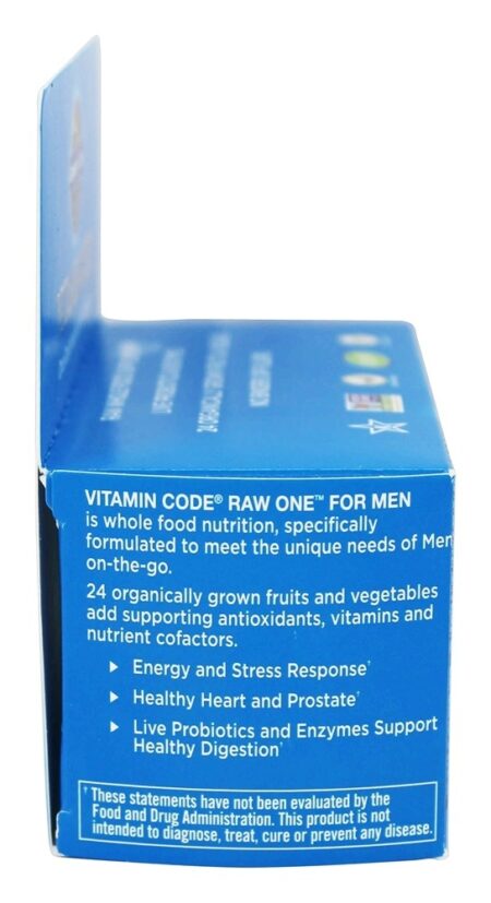 Código da vitamina RAW One Multi For Men - Cápsulas vegetarianas 30 Garden of Life - Image 4