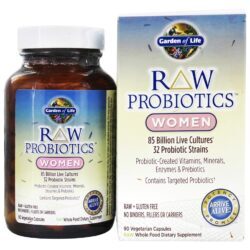 RAW Probiótico para Mulheres 85 Bilhões de UFC - Cápsulas vegetarianas 90 Garden of Life