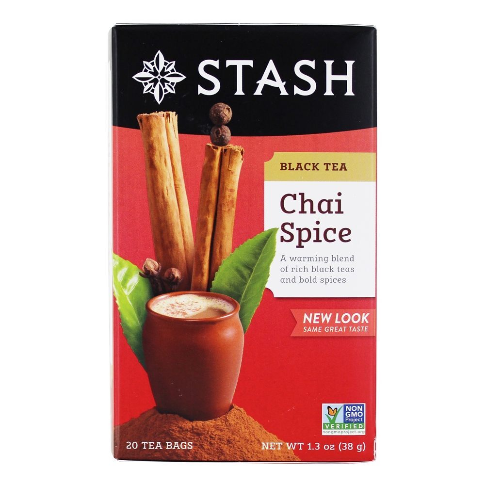 Chai Spice Chá Preto - 20 Saquinhos de Chá Stash Tea