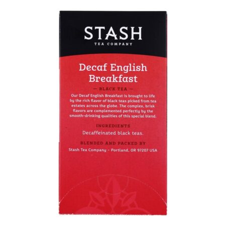 Café da manhã inglês descafeinado Black Tea - 18 Saquinhos de Chá Stash Tea - Image 2