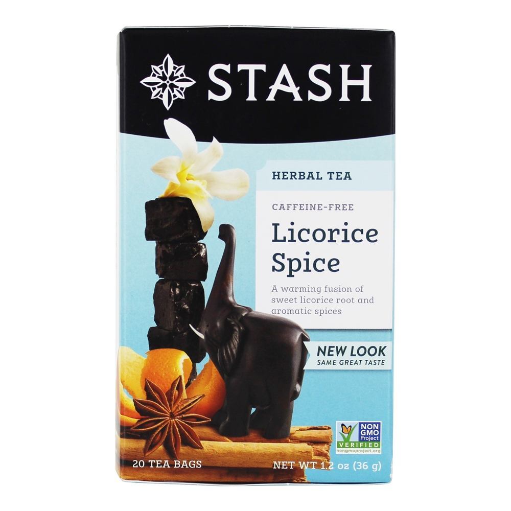 Chá de ervas de especiarias de alcaçuz sem cafeína - 20 Saquinhos de Chá Stash Tea