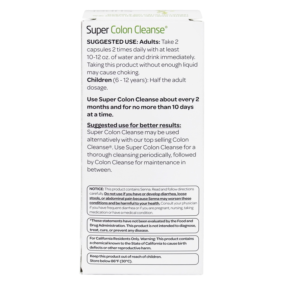 Super Colon Cleanse - Apoio Para Constipação Ocasional - Cápsulas 60 Health Plus - Imagem 3