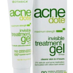 Natural ACNEdote Gel de Tratamento Invisível Máxima Força - 0.5 oz. Alba Botanica