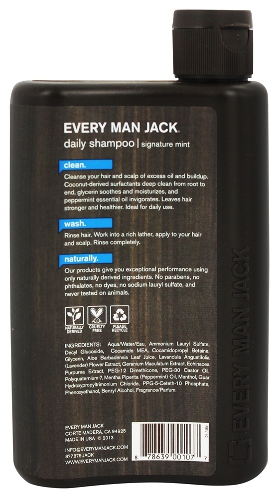 Shampoo diário Signature Mint - 13.5 fl. oz. Every Man Jack - Imagem 2