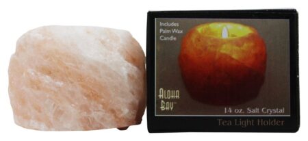 Crystal Himalayan Salt Chá Castiçal Rosa - 14 oz. Aloha Bay