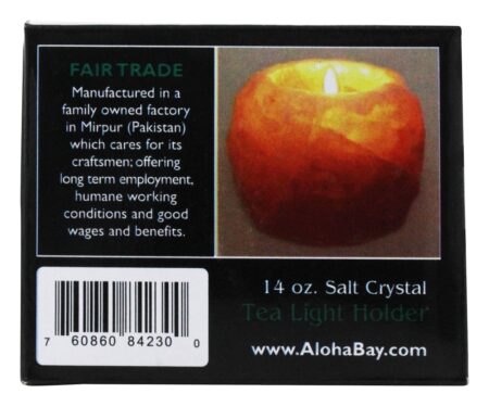 Crystal Himalayan Salt Chá Castiçal Rosa - 14 oz. Aloha Bay - Image 3