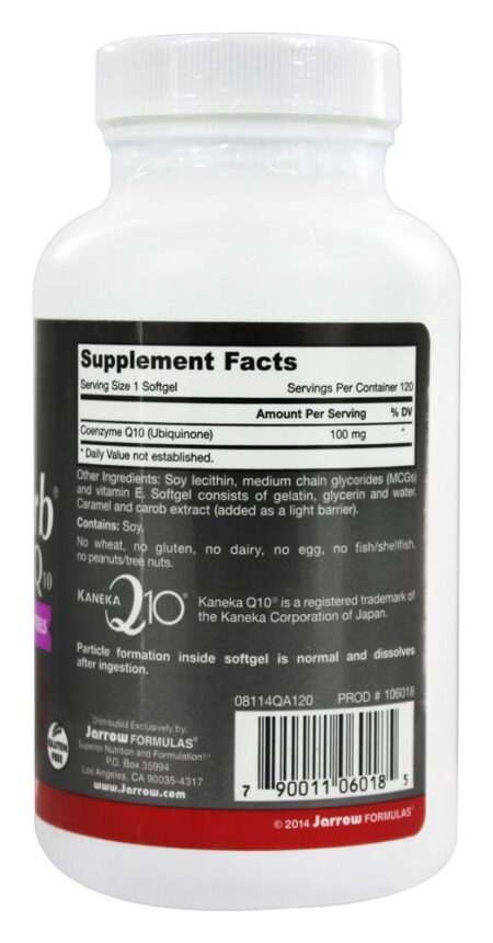 Q-absorb CoQ10 100 mg. - 120 Softgels Jarrow Formulas - Image 2