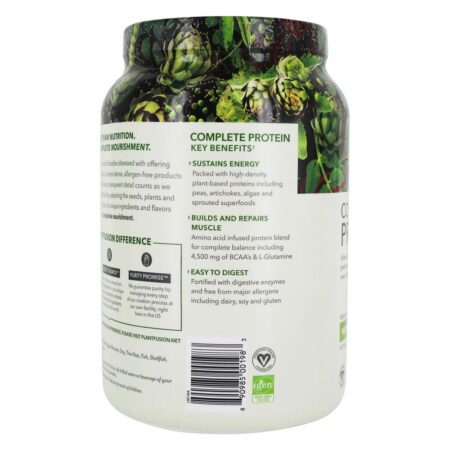 Proteína Vegetal Completa Natural - Sem estévia - 1.85 lb. PlantFusion - Image 4