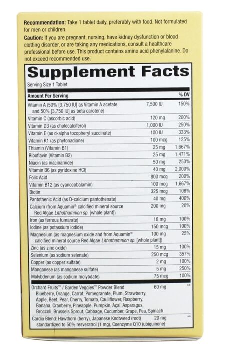 Alive para Mulheres Multivitamínico & Energizador Integral Um Por Dia Extrema Potência - 60 Tablets Nature's Way - Image 2