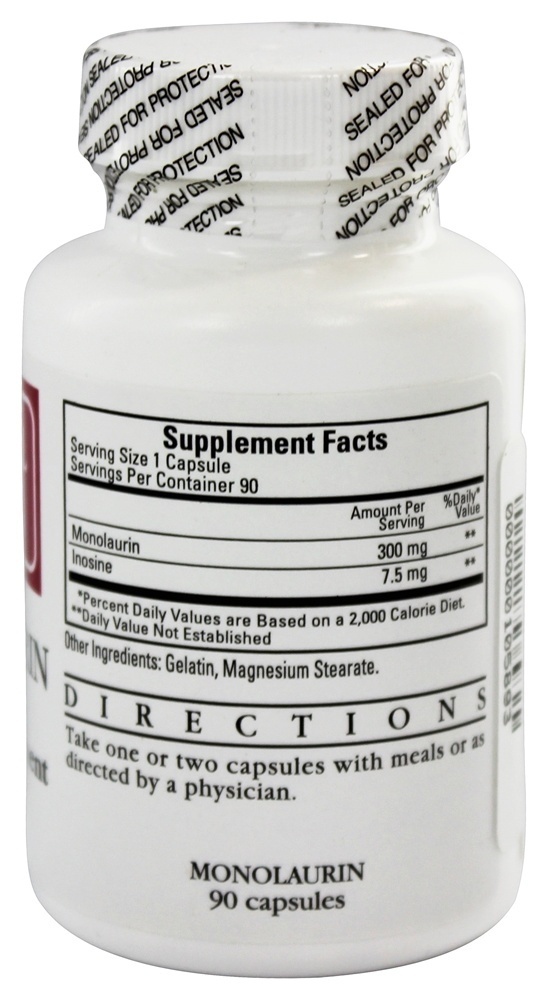 Monolaurina 300 mg. - Cápsulas 90 (anteriormente Cardiovascular Research ) Ecological Formulas - Imagem 2