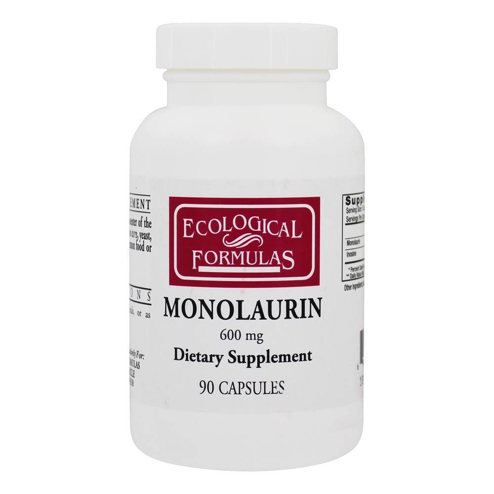 Monolaurina 600 mg. - Cápsulas 90 (anteriormente Cardiovascular Research ) Ecological Formulas