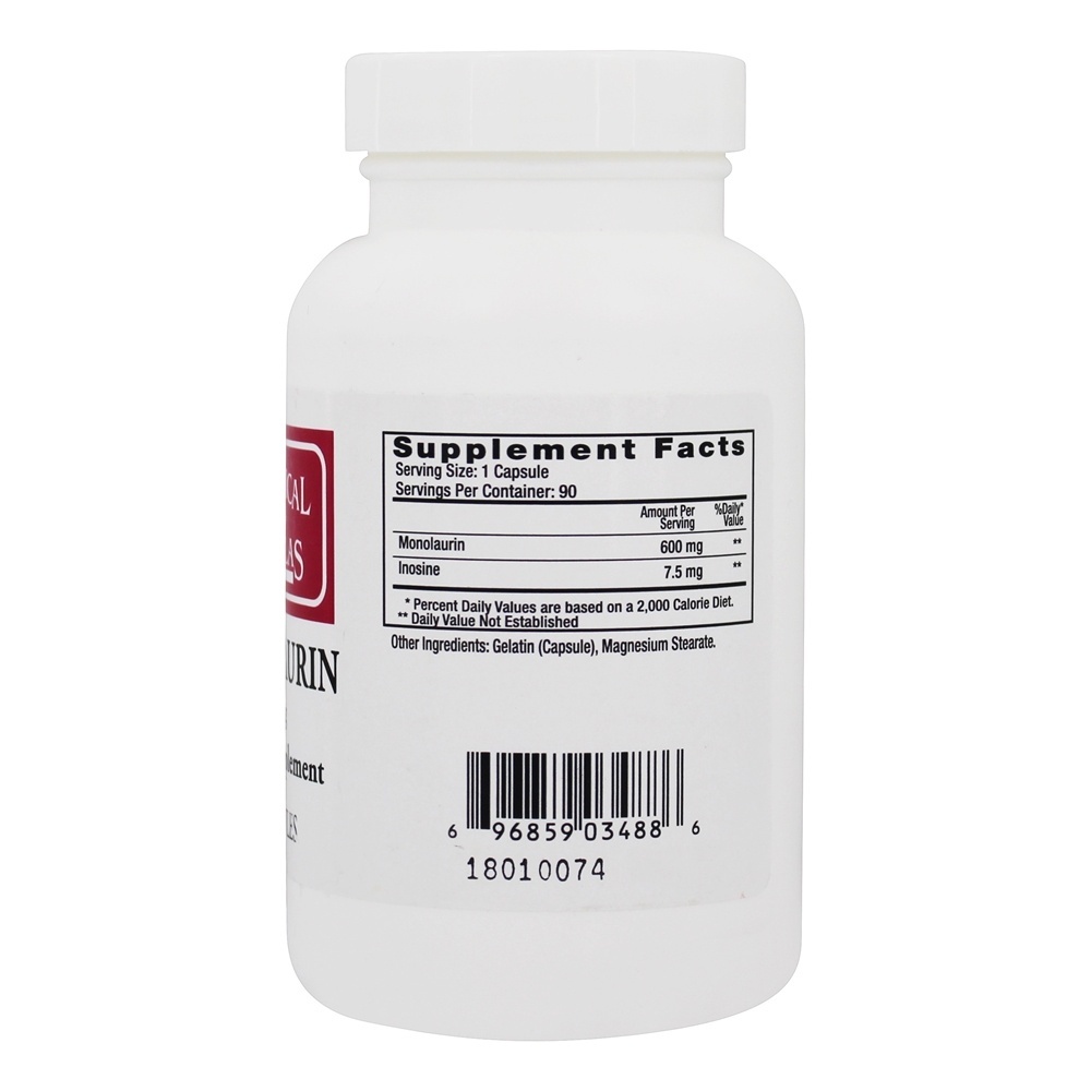 Monolaurina 600 mg. - Cápsulas 90 (anteriormente Cardiovascular Research ) Ecological Formulas - Imagem 2