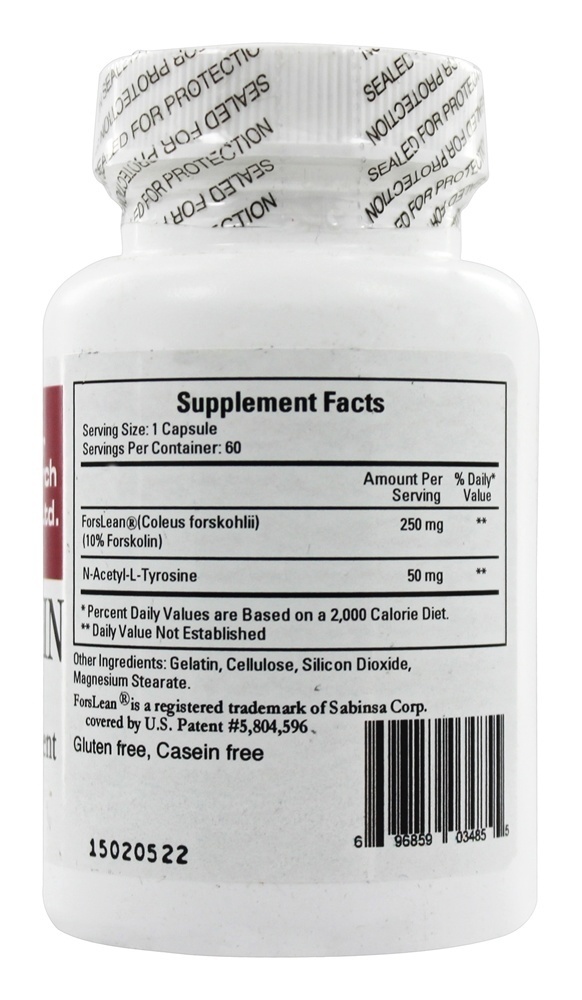 Forskolin (Coleus Forskohlii) - Cápsulas 60 (anteriormente Cardiovascular Research ) Ecological Formulas - Imagem 2