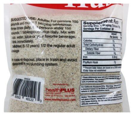 100 % Pure Psyllium Husk - 24 oz. Health Plus - Image 3