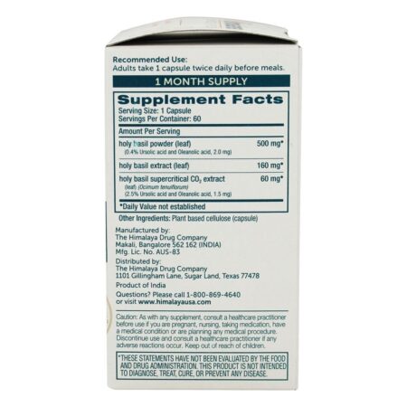 Sacramento da Sagrada Mancha e Suporte de Relaxamento - Cápsulas vegetarianas 60 Himalaya Herbal Healthcare - Imagem 2