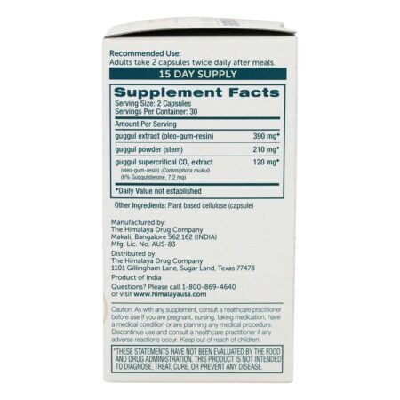 Guggul para Manutenção do Colesterol - Cápsulas vegetarianas 60 Himalaya Herbal Healthcare - Imagem 2