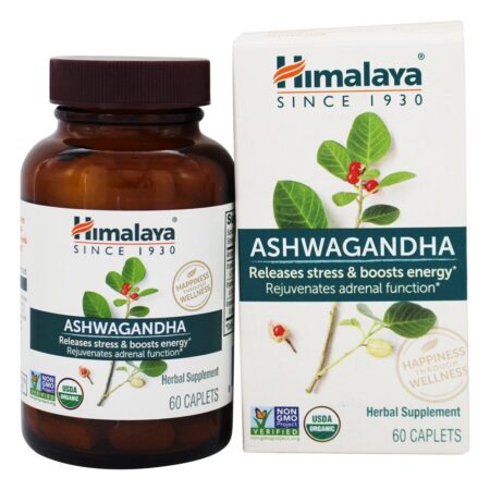 Ashwagandha Estresse Liberar & Energia Intensificador - 60 Cápsulas Himalaya Herbal Healthcare