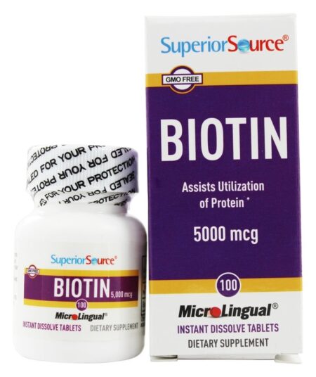 Biotina Instante Dissolver 5000 mcg. - 100 Tablets Superior Source