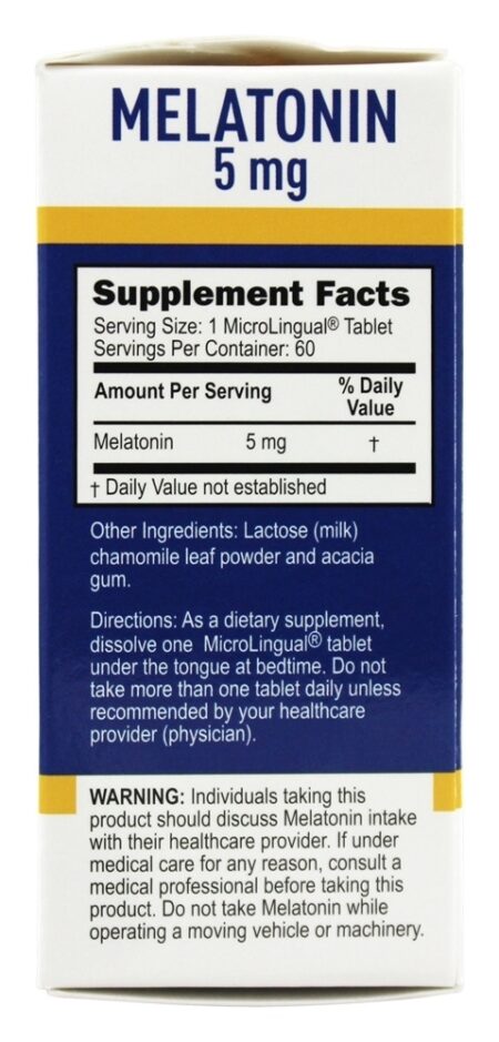 Melatonina Dissolver instantaneamente 5 mg. - 60 Tablets Superior Source - Image 2