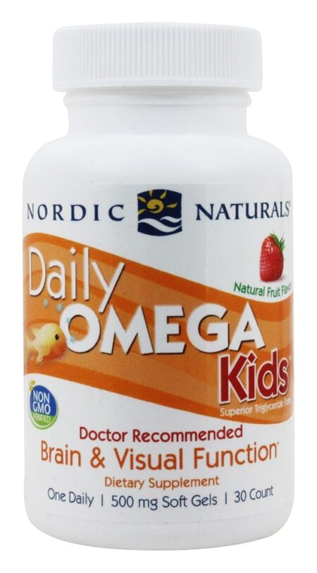 Omega Diário Infantil Sabor Morango 500 mg. - 30 Softgels Nordic Naturals