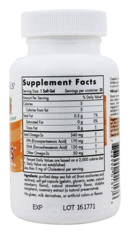 Omega Diário Infantil Sabor Morango 500 mg. - 30 Softgels Nordic Naturals - Image 2