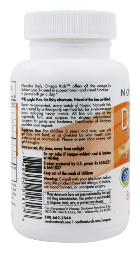 Omega Diário Infantil Sabor Morango 500 mg. - 30 Softgels Nordic Naturals - Image 3