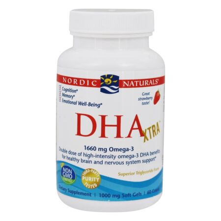 DHA Xtra Morango 1000 mg. - 60 Softgels Nordic Naturals