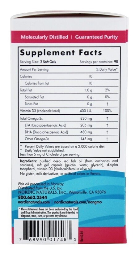 DHA Pré-Natal com Vitamina D - 180 Softgels Nordic Naturals - Image 2