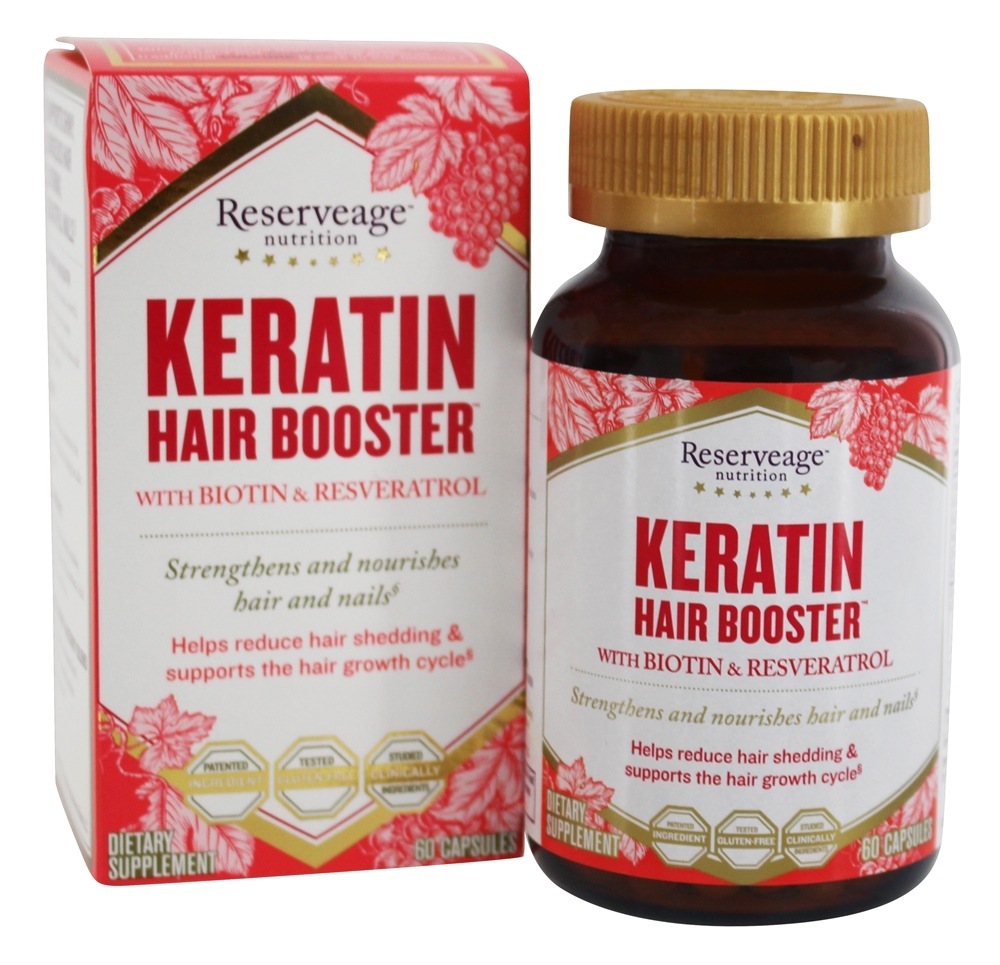 Queratina Hair Booster - Cápsulas 60 Reserveage Nutrition
