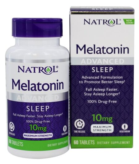 Melatonina com Liberação Programada para Sono Profundo Potência Máxima 10 mg. - 60 Tablets Natrol