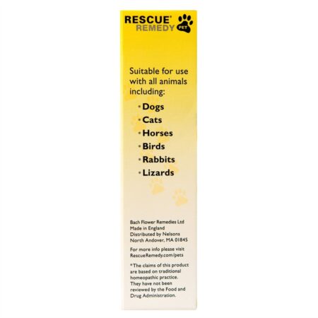 Resgate Remédio Pet Natural Stress Relief para conta-gotas de animais de estimação - 20 ml. Bach - Image 5