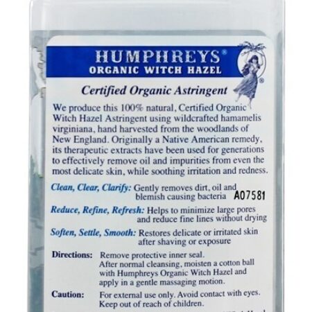 Avelã de Bruxa Orgânica 100 % Adstringente Natural para Face e Corpo - 8 oz. Humphreys - Imagem 2