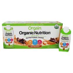 Nutrição Orgânica All-in-One Nutricional RTD Agitar Iced Cafe Mocha - Pacote 12 Orgain