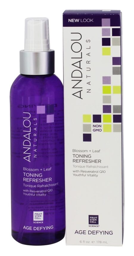 Flor que desafia a idade + refrescante tonificante da folha - 6 fl. oz. Andalou Naturals