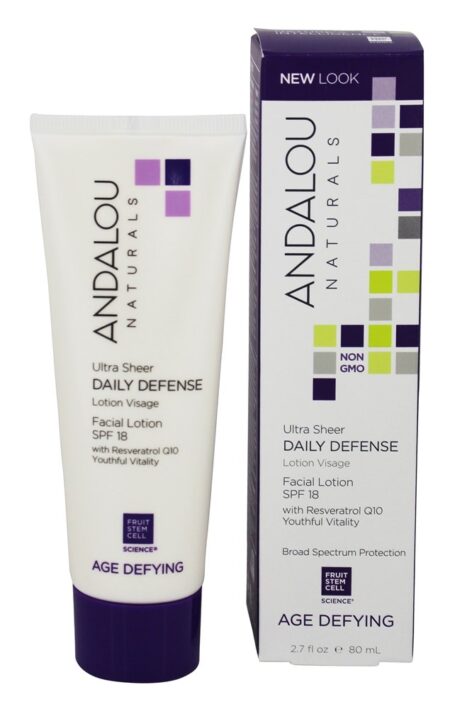 Idade Desafiando Extremista Puro Diário Defesa Facial Loção 18 SPF - 2.7 fl. oz. Andalou Naturals