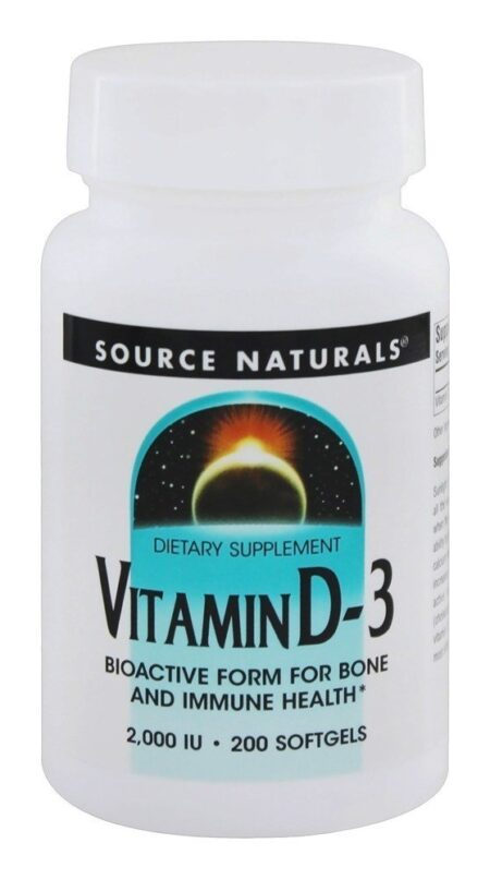 Vitamina D3 2000 UI - 200 Softgels Source Naturals