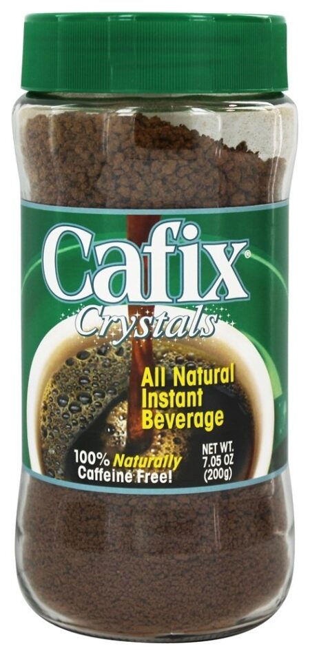 Substituto instantâneo do café dos cristais da bebida todo natural - 7.05 oz. Cafix