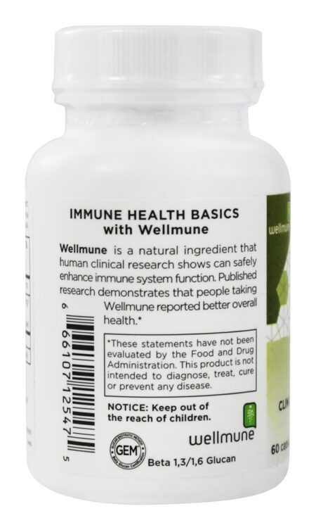 Beta Glutan com Wellmune WGP para Saúde Imunológica 500 mg. - Cápsulas 60 Immune Health Basics - Image 3