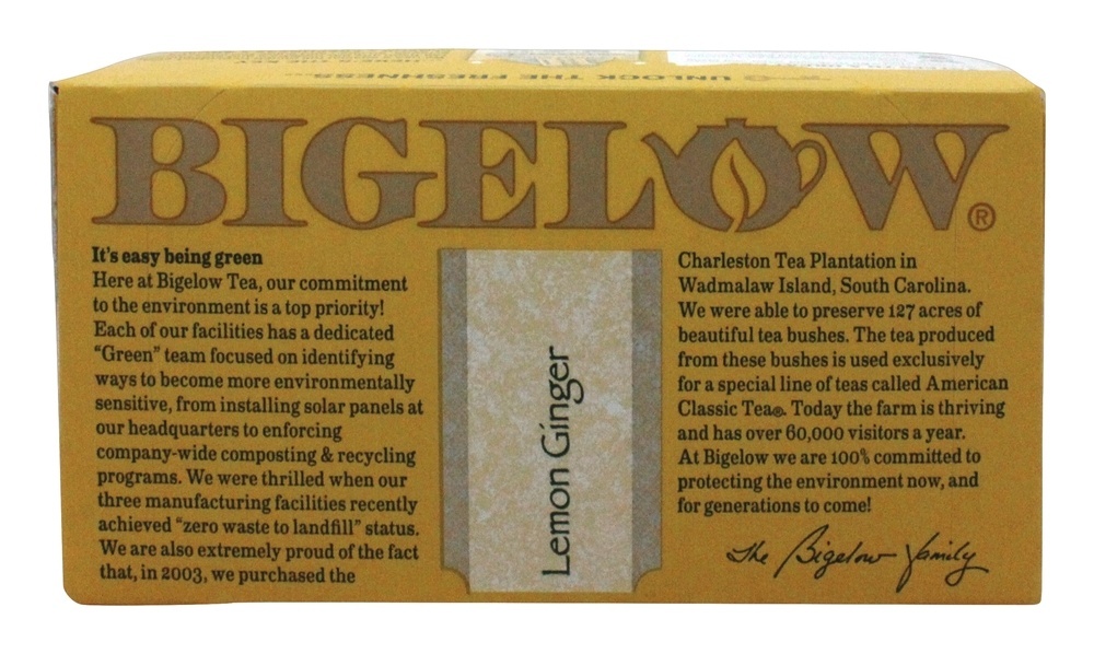 Herb Plus Probióticos Gengibre De Limão - 18 Saquinhos de Chá Bigelow Tea - Imagem 2