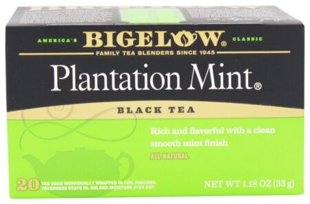 Chá Preto Plantation Menta - 20 Saquinhos de Chá Bigelow Tea