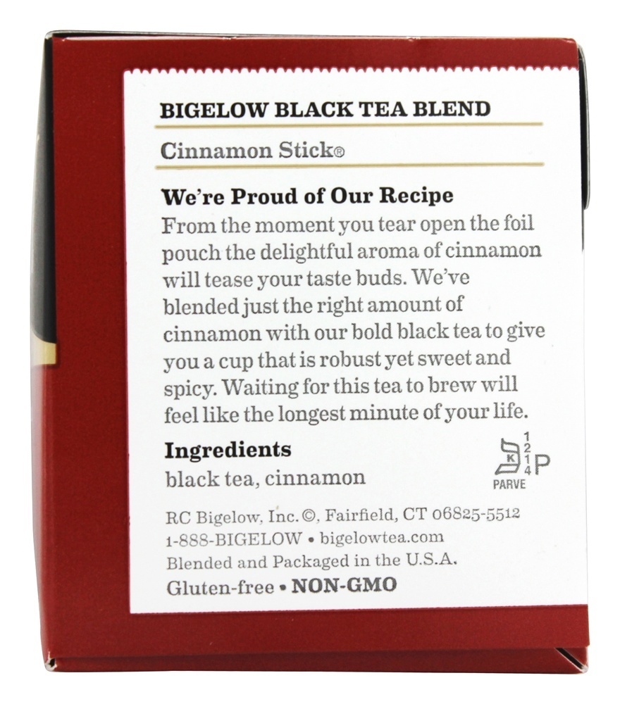 Pau de canela chá preto - 20 Saquinhos de Chá Bigelow Tea - Imagem 2