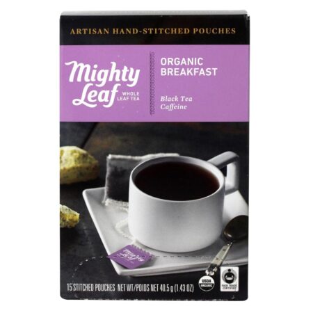 Café da manhã orgânico chá preto - 15 Saquinhos de Chá Mighty Leaf