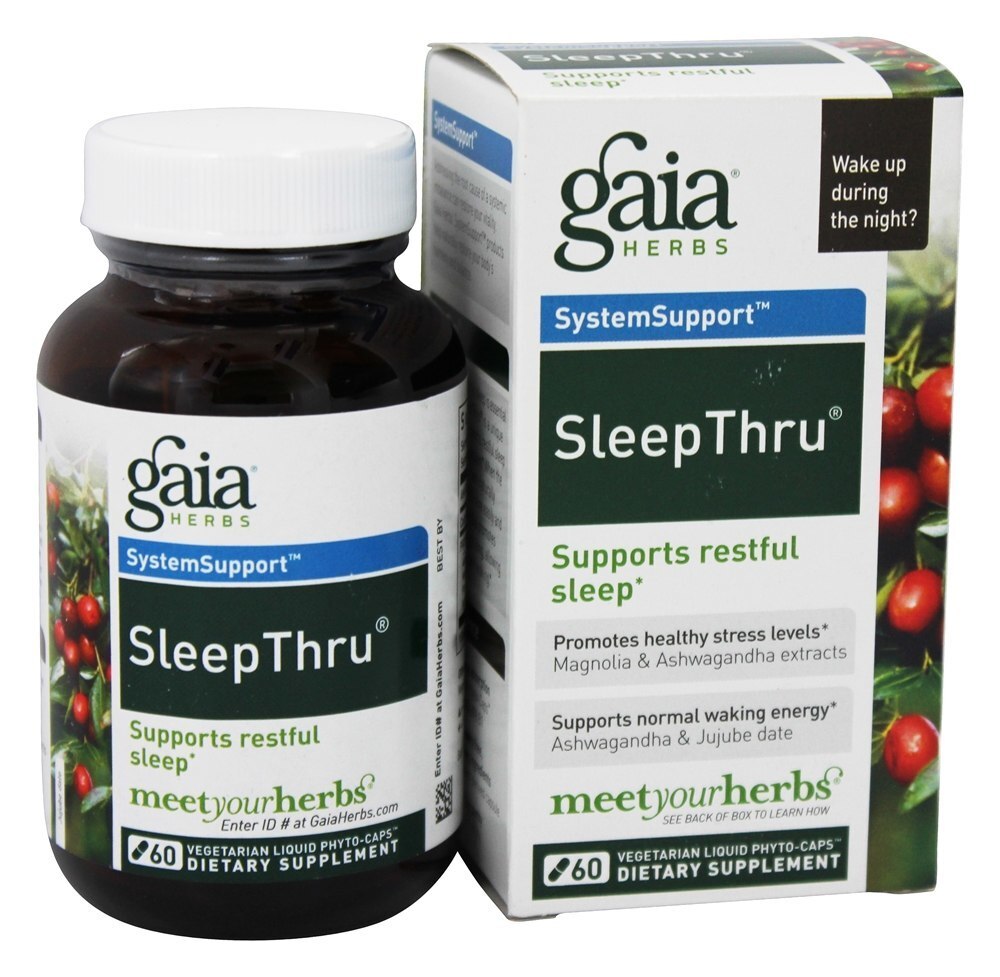 SleepThru - Cápsulas vegetarianas 60 Gaia Herbs