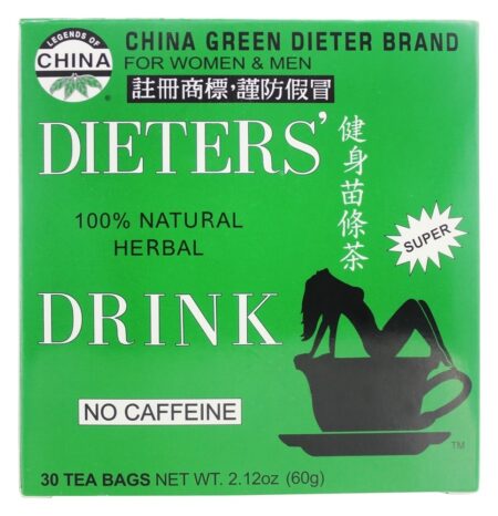 Bebida de Dieter Chá de Ervas 100 % Natural Sem Cafeína - 30 Saquinhos de Chá Uncle Lee's Tea