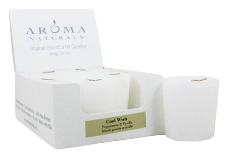 Wish Holiday Naturalmente Misturado Votive Eco-Candle Peppermint & Vanilla - 1 Conte Aroma Naturals - Image 5